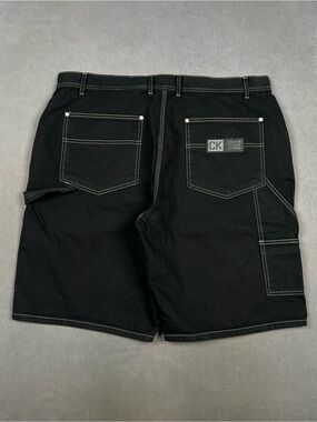 Calvin Klein Black Cargo Shorts with Contrast Stitching